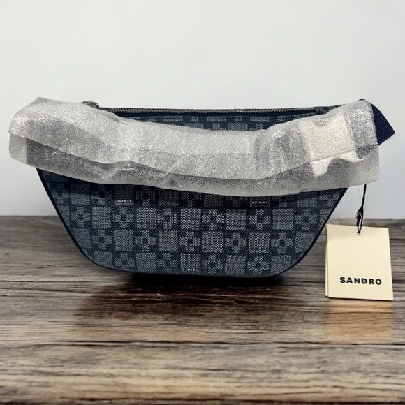 Sandro Paris Belt Bag | Black Waist Pack Fanny Pack | Designer Luxury Street NWT - Picture 2 of 9